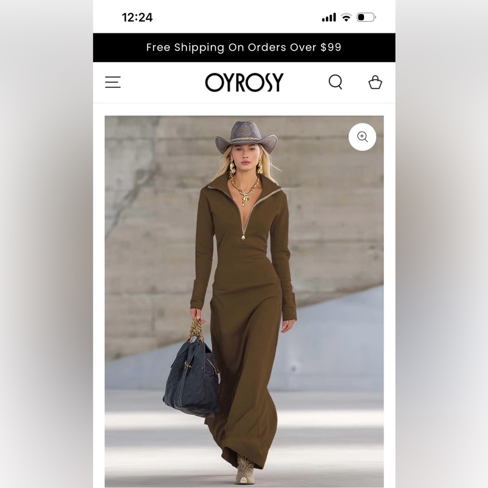 Chic Brown Maxi Dress